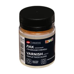 Лак акриловый глянцевый, на водной основе 50 мл, ЗХК Decola «Тройной глянец»