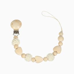 Держатель для соски - пустышки M&B «Сердце», деревянный, бежевый