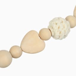 Держатель для соски - пустышки M&B «Сердце», деревянный, бежевый