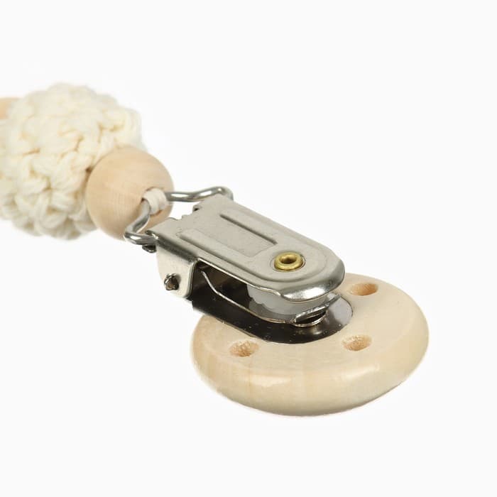 Держатель для соски - пустышки M&B «Сердце», деревянный, бежевый