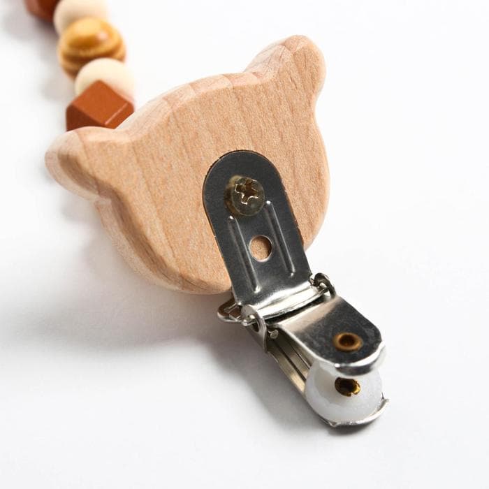 Держатель для соски - пустышки «Мишка», деревянный