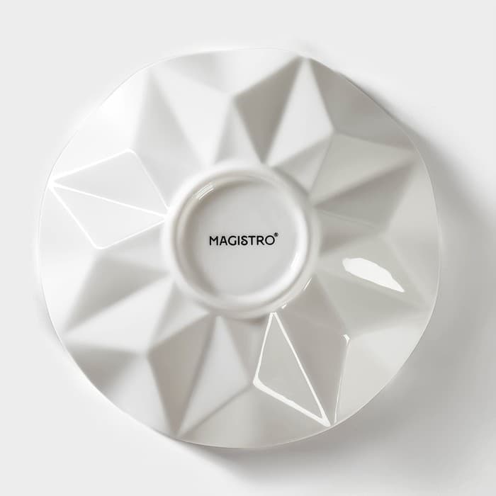 Салатник Magistro «Изобилие», 260 мл, d=15 см, фарфор, белый