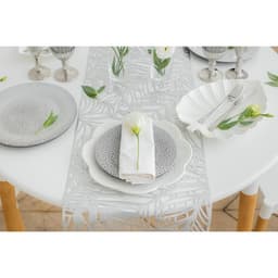 Блюдо Magistro «Лист Бланш», 31×22×3.5 см, фарфор, белое