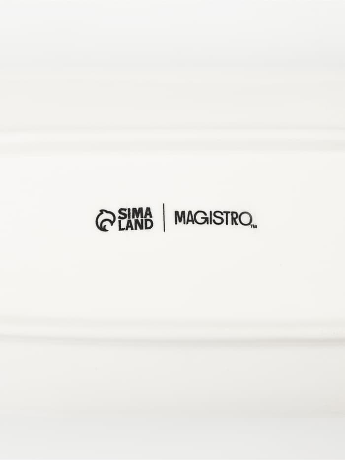 Блюдо Magistro «Бланш», 36×9×5 см, фарфор, белое