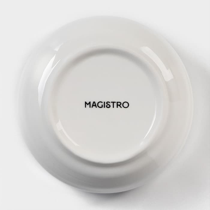 Салатник Magistro «Волна Бланш», 300 мл, d=10.5 см, фарфор, белый
