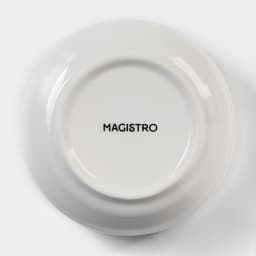 Салатник Magistro «Волна Бланш», 300 мл, d=10.5 см, фарфор, белый