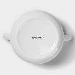 Бульонница фарфоровая Magistro «Бланш», 2 предмета: бульонница 450 мл, блюдце d=15.7 см, белое