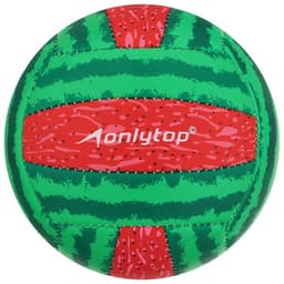 Волейбольный мяч ONLYTOP «Арбуз», машинная сшивка, 18 панелей, размер 2, PVC