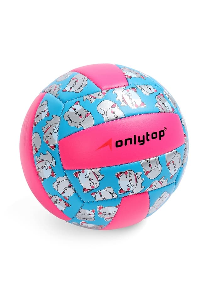 Волейбольный мяч ONLYTOP «Кошечка», машинная сшивка, 18 панелей, р. 2, PVC