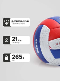 Волейбольный мяч MINSA «РОССИЯ», машинная сшивка, 18 панелей, р. 5, PVC