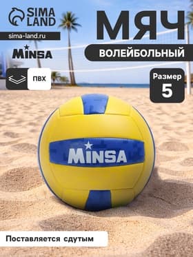 Волейбольный мяч MINSA, машинная сшивка, 18 панелей, размер 5, PVC