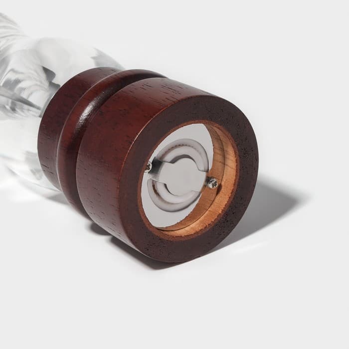 Мельница для специй Доляна «Эстет», 22×5.5 см, керамический механизм, дуб, коричневая