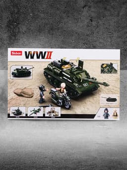 Конструктор Армия ВОВ Sluban «Танк ПТ-САУ 100», 338 деталей