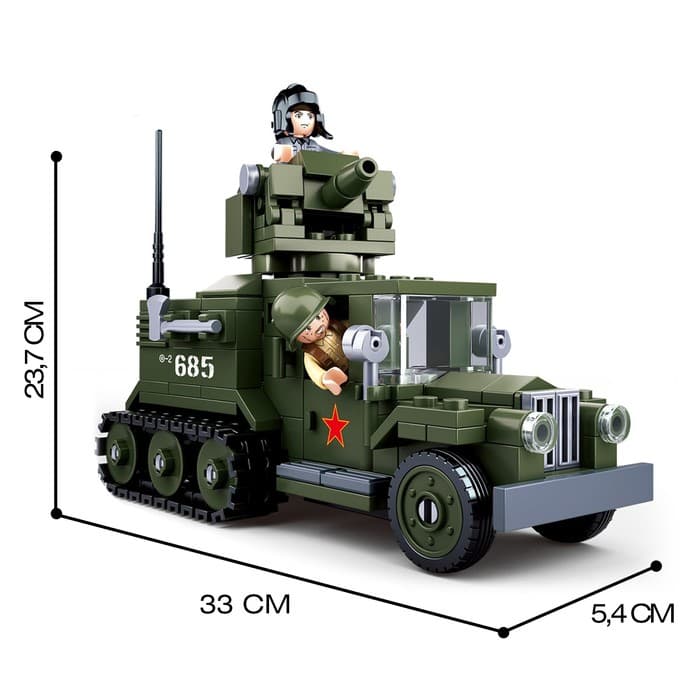 Конструктор Армия ВОВ Sluban «Боевой грузовик», 243 детали