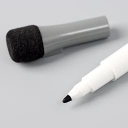 Маркер для доски, узел 1.0 мм, ширина линии 2.0 мм, с магнитом, с губкой, водный, чёрный