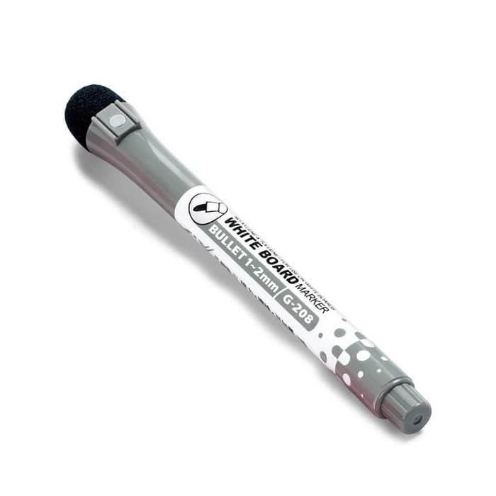 Маркер для доски, узел 1.0 мм, ширина линии 2.0 мм, с магнитом, с губкой, водный, чёрный