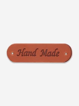 Набор нашивок Hand made, 4.5×1.3 см, 10 шт., коричневые