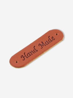 Набор нашивок Hand made, 4.5×1.3 см, 10 шт., коричневые