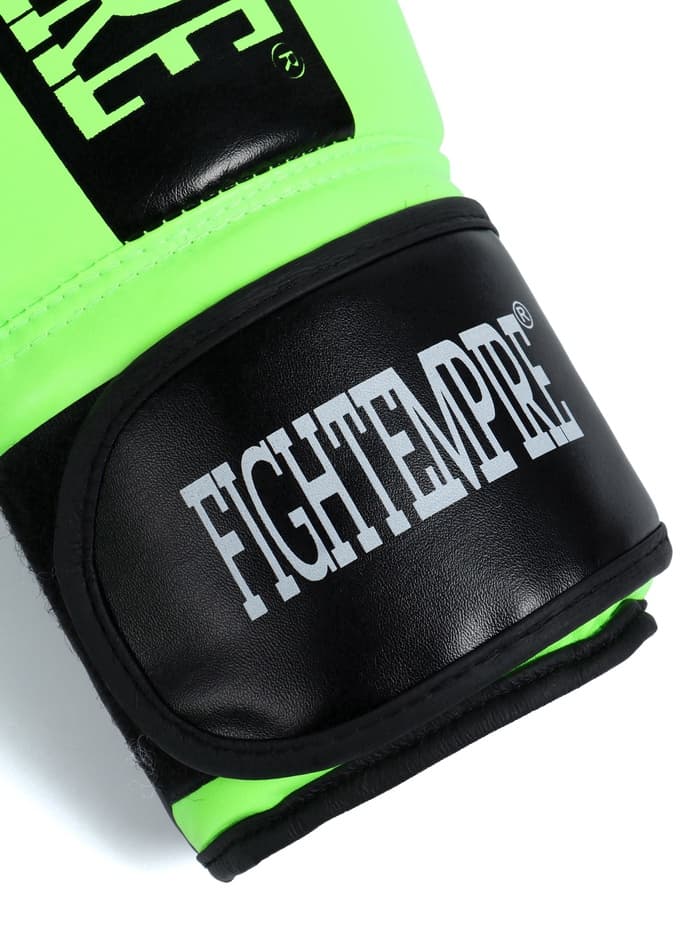 Перчатки боксёрские FIGHT EMPIRE, размер 14 oz, салатовые