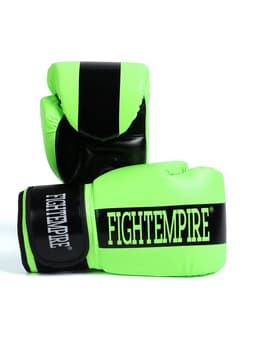 Перчатки боксёрские FIGHT EMPIRE, размер 14 oz, салатовые