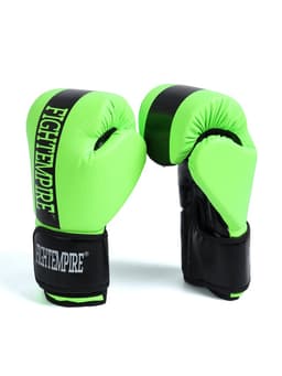 Перчатки боксёрские FIGHT EMPIRE, размер 14 oz, салатовые