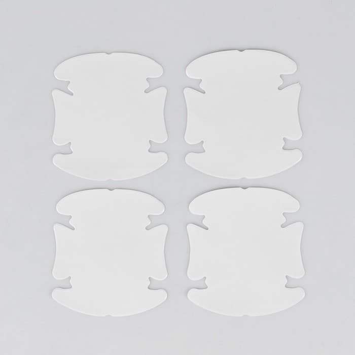 Пленка защитная под ручки дверей, 9.5×9 см, прозрачная, набор 4 шт.