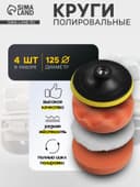 Круг для полировки TORSO, 125 мм, набор 4 предметов