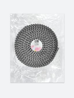 Лента с имитацией страз, 4 см, 9±1 м, цвет серебряный