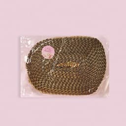 Лента с имитацией страз, 4 см, 9±1 м, цвет золотой