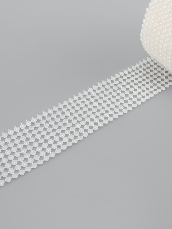 Лента с имитацией жемчуга, 4 см, 9±1 м, белая