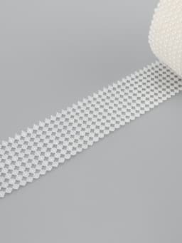 Лента с имитацией жемчуга, 4 см, 9±1 м, белая