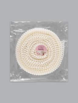 Лента с имитацией жемчуга, 4 см, 9±1 м, белая