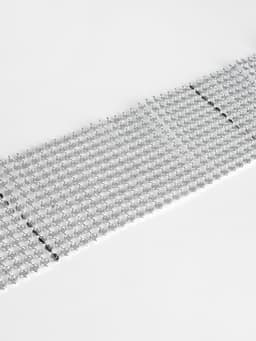 Лента с имитацией выпуклых страз, 5.75 см, 9±1 м, цвет серебряный