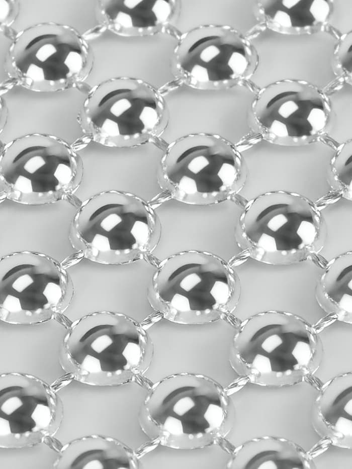 Лента с имитацией выпуклых страз, 5.75 см, 9±1 м, цвет серебряный