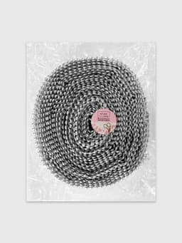 Лента с имитацией выпуклых страз, 5.75 см, 9±1 м, цвет серебряный