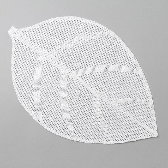 Салфетка сервировочная «Доляна. Листочки», белая, 30×45 см