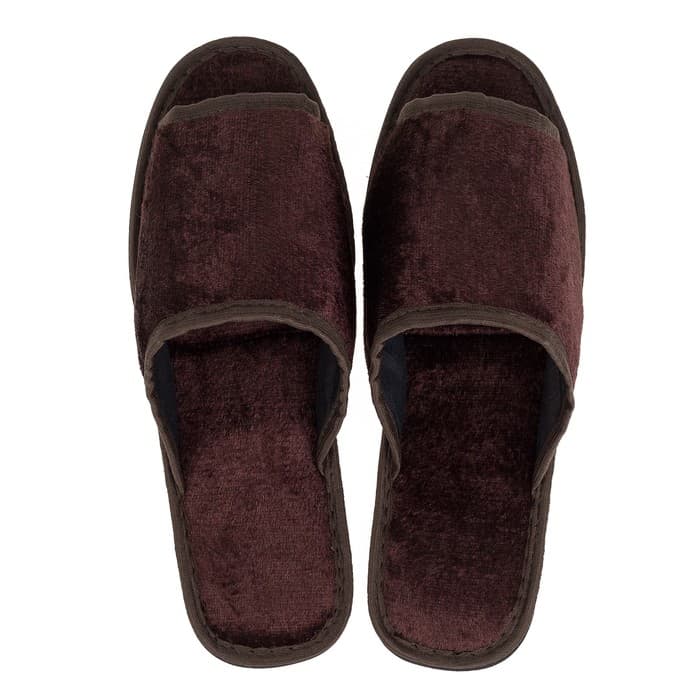 Тапочки мужские, цвет коричневый, размер 42-43