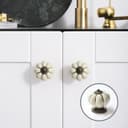 Ручка кнопка PEONY Ceramics 001, керамическая, бежевая