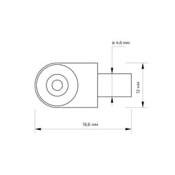 Полкодержатель P1051CP, d=5, цвет хром