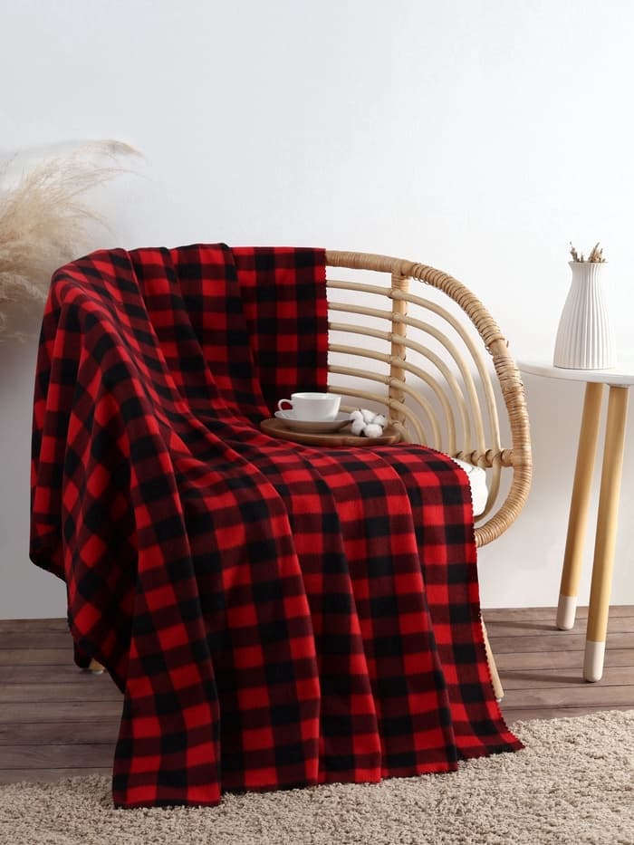 Плед флисовый «Экономь и Я. Клетка», 150×130 см