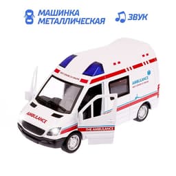 Парковка - гараж «Скорая помощь» с металлической машинкой и рацией, световые и звуковые эффекты