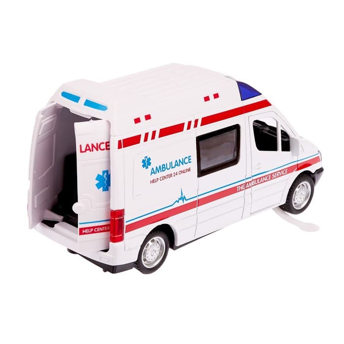 Парковка - гараж «Скорая помощь» с металлической машинкой и рацией, световые и звуковые эффекты