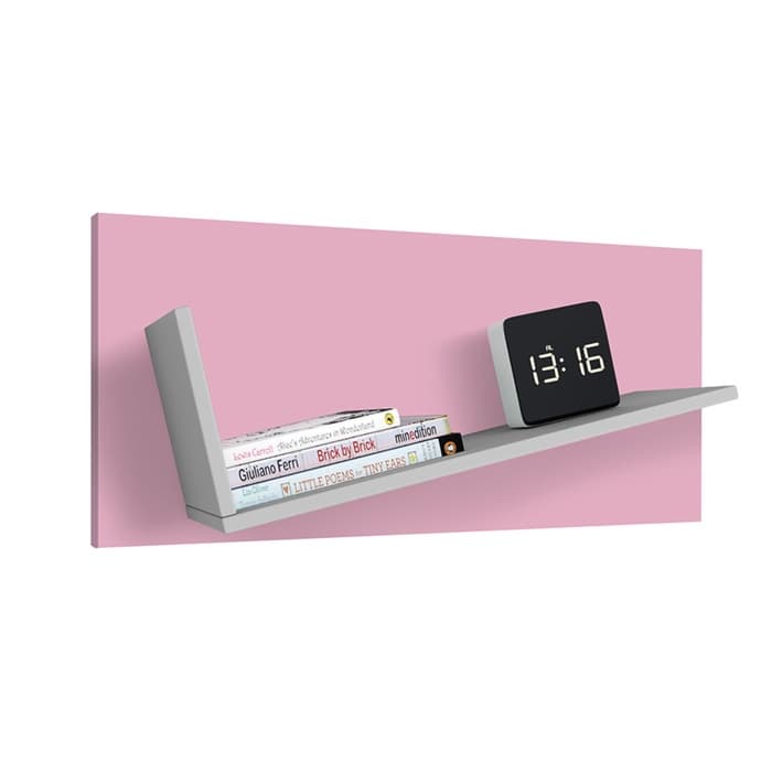 Полка Polini kids Mirum 5Y 800, серый-розовая