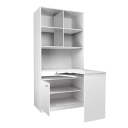 Стеллаж двухсекционный Polini kids Fun 1230 со столом, белый