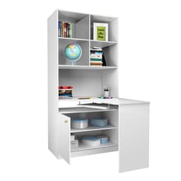 Стеллаж двухсекционный Polini kids Fun 1230 со столом, белый