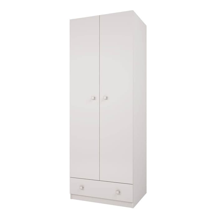 Шкаф двухсекционный Polini kids Simple с 1 ящиком, белый