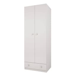 Шкаф двухсекционный Polini kids Simple с 1 ящиком, белый