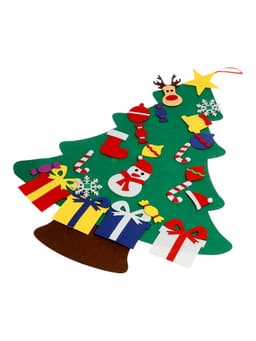 Игра из фетра «Ёлочка», украшения на липучках, размер 95×70 см