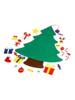 Игра из фетра «Ёлочка», украшения на липучках, размер 95×70 см