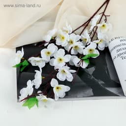Цветы искусственные «Ветка яблони», 4.5×58 см, белые
